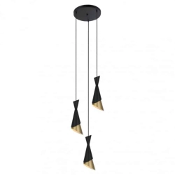 kinkiecik.pl Lampa wisząca Malia PND-85949-3 BK+GD Italux
